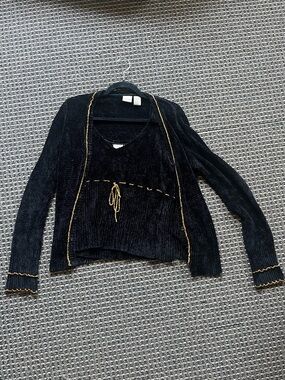 matching vintage set- cardigan & tank